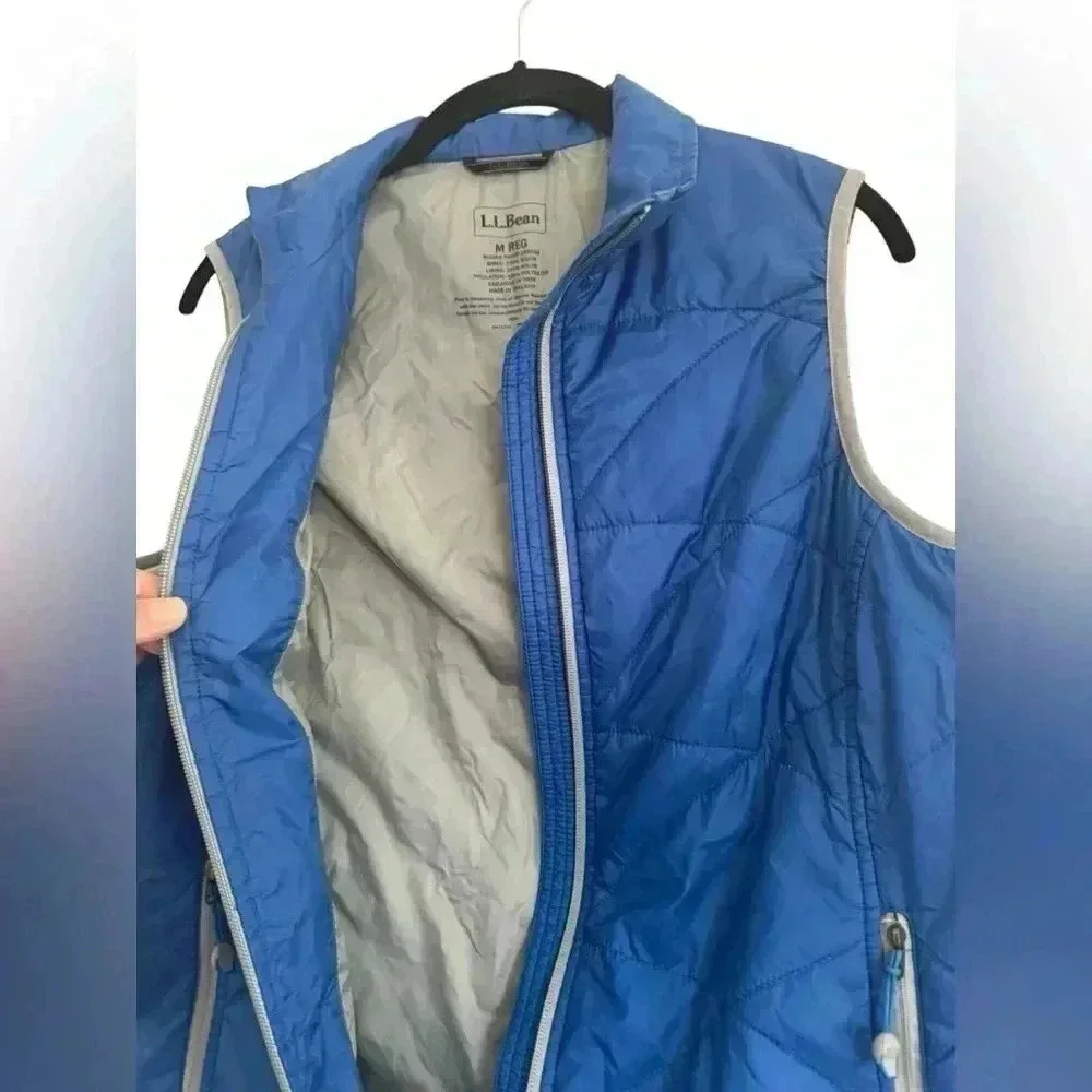 L.L. Bean Vest PrimaLoft Pack-away Puffer Jacket Full Zip Hiking Outdoor, M